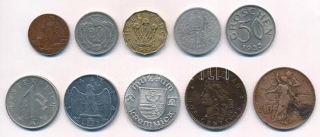 10db vegyes külföldi fémpénz tétel, közte Olaszország, Ausztria, Argentina T:1--3
10pcs of mixed fo...