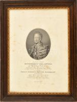 Esterházy Pál Antal herceg (1786-1866) király személye körüli miniszter rézmetszetű portréja. 28x20 ...