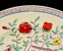 Herendi Oriental Garden mintás lapos tányér, kézzel festett, jelzett, máz alatti hajszálrepedéssel, ...