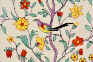 Herendi Oriental Garden mintás lapos tányér, kézzel festett, jelzett, máz alatti hajszálrepedéssel, ...