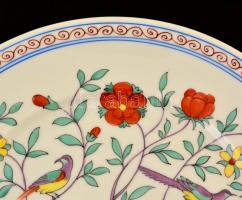 Herendi Oriental Garden mintás lapos tányér, kézzel festett, jelzett, máz alatti hajszálrepedéssel, ...