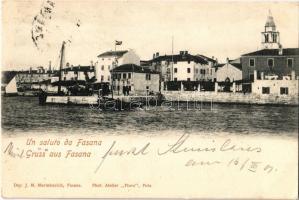 1901 Fazana, Fasana; port. Dep. J. M. Marinkovich, Phot. Atelier Flora (EK)