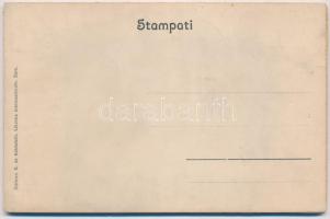 Zadar, Zara; Dall Ovest. Thick leporellocard (missing buckle)