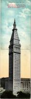 New York, Metropolitan Tower. Folding card (28 cm x 8,8 cm)