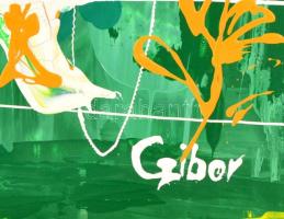 Czibor Ildikó (1969- ): Nyitás. Akril, farost, jelzett, 80×90 cm