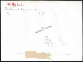 1974 Budapest, Budai Vár, Novotta Ferenc pecséttel jelzett fotója, 18×24 cm