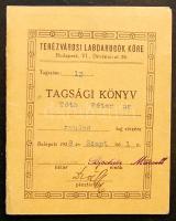 1928 Terézvárosi Labdarúgók Köre tagsági könyve
