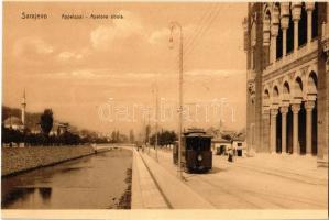 Sarajevo, Appelquai / Apelova obala / quay, tram