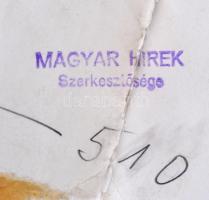 1973 Budapest, XIII. kerület látképe, panorámafénykép, sérüléssel, 16×58 cm