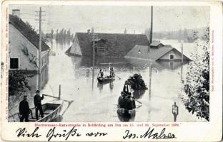 1899 Schärding am Inn, Hochwasser Katastrophe am 15. und 16. September. Verlag von Emil Prietzel / Flood disaster (EK)