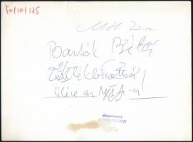 1970 Bartók Béla Emlékbizottság ülése az MTA-n, feliratozott, pecséttel jelzett, feliratozott sajtóf...