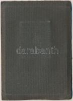 Csehszlovákia 1934. "Franta Anyz" Br emlékplakett kartonlapon. Szign.: Spaniel (41x50mm) T...