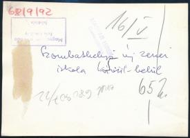 1968 Szombathely, Új Zenei Iskola és zsinagóga, feliratozott sajtófotó, 11×15,5 cm