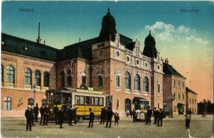 Szeged, Pályaudvar, Vasútállomás, villamos (kis szakadás / small tear)