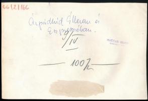 1966 Budapest, Árpád híd, étterem, hátoldalon feliratozott sajtófotó, sérült, 15×23 cm