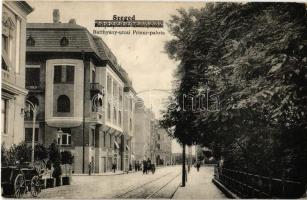 Szeged, Batthyány utcai Princz palota, villamossín. Kiadja Grünwald Herman 614.