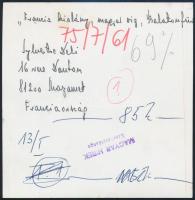 1975 Balatonfüred, francia kislány - magyar víz, feliratozott sajtófotó, 12,5×12,5 cm