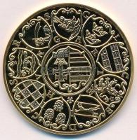 DN "Magyar Aranyóriások - II. Mátyás 6 Dukát, koronázási érem 1608" aranyozott Cu utánvere...