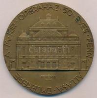 Reményi József (1887-1977) 1934. A M. Kir. Operaház 50 éves fennállásának emlékére Br emlékérem (70mm) T:1- HPII 2249.