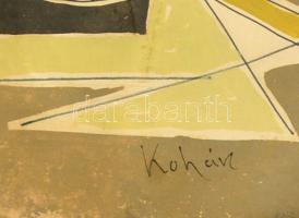 Kohán jelzéssel: Alakok. Vegyes technika, papír, foltos, kis szakadásokkal,