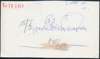 1970 Az Újpesti Dózsa labdarúgó csapata, pecséttel jelzett sajtófotó, 10×18 cm