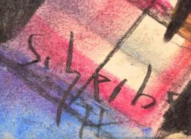 Scheiber jelzéssel: Táncolók. Pasztell, papír, 42×30 cm