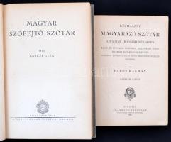 Bárczi Géza: Magyar szófejtő szótár. Bp., 1941, Kir. M. Egyetemi Nyomda, 348 p. +1 t. Kiadói félvász...
