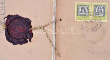 cca 1930 Papír és könyvkereskedő lebélyegzett bevételi könyv és rajzos jegyzet