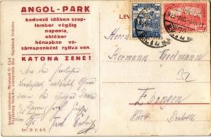 1925 Budapest XIV. Városliget, Angol Park, a kelet kapuja, Néger falu bejárata. Igazgató tulajdonos:...