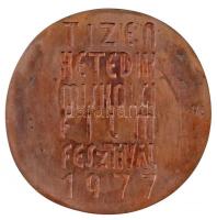 1977. "Tizenhetedik Miskolci Filmfesztivál 1977" Br emlékplakett. Szign.: VE (88mm) T:2