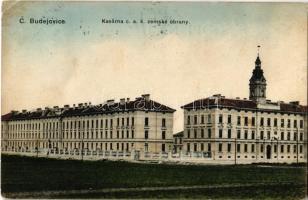 1908 Ceské Budejovice, Budweis; Kasárna c.a.k. zemské obrany / military barracks (EK)