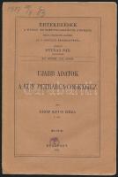 Vegyes könyv tétel, 3 db: 

Kuun Géza: Ujabb adatok a kún Petrarca-codex. Értekezések a Nyelv- és ...