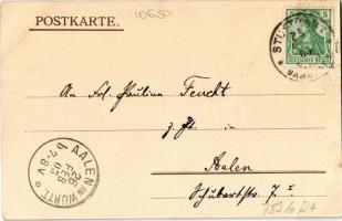 1903 Stuttgart, Königl. Hoftheater (Interimtheater) / theatre, tram