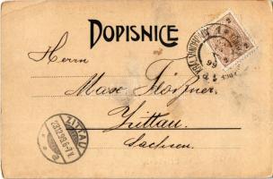 1899 (Vorläufer!) Praha, Prag, Prague; Královské Vinohrady, Zálozna Vinohradská / credit union, shop...