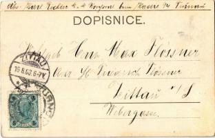 1903 Turnov, Turnau; Kasárny / military barracks with soldiers  (EK)