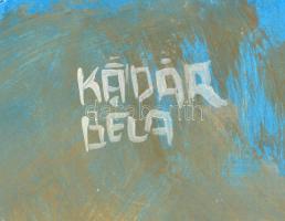 Kádár jelzéssel: Asztalnál. Vegyes technika, papír, 68×50 cm