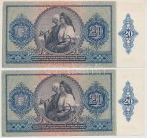 1941. 20P (2x) sorszámkövetők T:I-,II