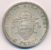 1938. 5P Ag "Szent István" T:1-  Adamo P8.1