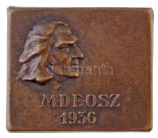 1936. MDEOSZ (Magyar Dalos Egyesületek Országos Szövetsége) - Liszt Ferenc Br lemezjelvény (31x36mm) T:2