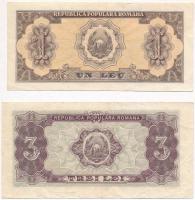 Románia 1952. 1L + 3L T:III
Romania 1952. 1 Leu + 3 Lei C:F