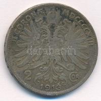 Ausztria 1913. 2K Ag "Ferenc József" T:3,3- patina, ph. karcolás 
Austria 1913. 2 Corona ...