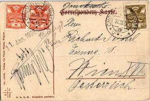 1925 Vejprty, Weipert; Bürgerschule, Pfarrei, Evang. Martinkirche, Schutzhütte a. Bärenstein, Annabe...