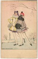 1923 Ice skating ladies. Wenau-Brabant 1863. s: Mela Koehler