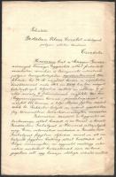 1913 a Magyar Gazdaasszonyok Országos Egyesülete kézzel írt segédtanítói kinevező oklevele, rányomott viaszpecsét töredékével, aláírásokkal: Batthyány Emanuela pártfogónő, Zichy Sarolta elnök, Ruffy Pálné bizottsági elnök