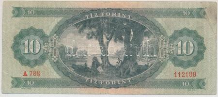 1962. 10Ft fordított hátlapi "01"-es alapnyomattal T:III
Adamo F6