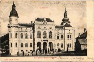 1908 Rózsahegy, Ruzomberok; Új városháza. Kiadja Kohn Adolf / new town hall (fl)