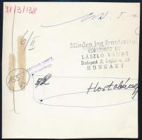 Vámos László: Hortobágyi csikós, pecséttel jelzett fotó, 16×15 cm