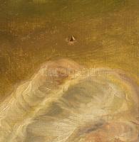 Györöki (Gyurkó) Pál (1904-1972): Női portré. Olaj, vászon, jelzett, lyukas, kopott, 110×80 cm