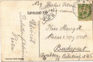 1907 Balatonföldvár, parti sétány, villák. Gerendai Gyula kiadása