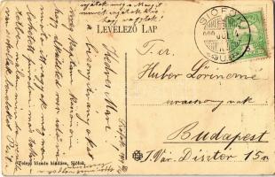 1909 Siófok, Baross hajó érkezése, játszó gyerekek. Telepi tőzsde kiadása (EK)